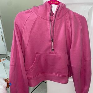 Lululemon Scuba Hoodie Half zip in pink blossom